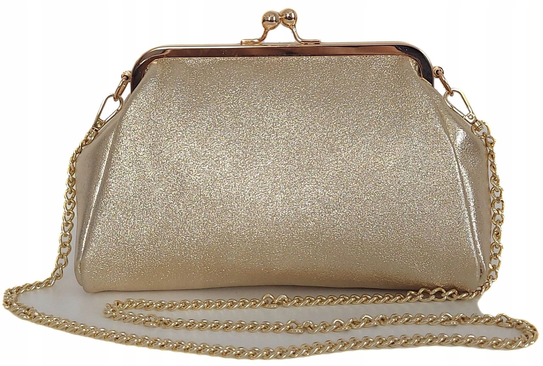 Italská kabelka přes rameno Vera pelle psaníčko biglovka zlaté kování řetízek