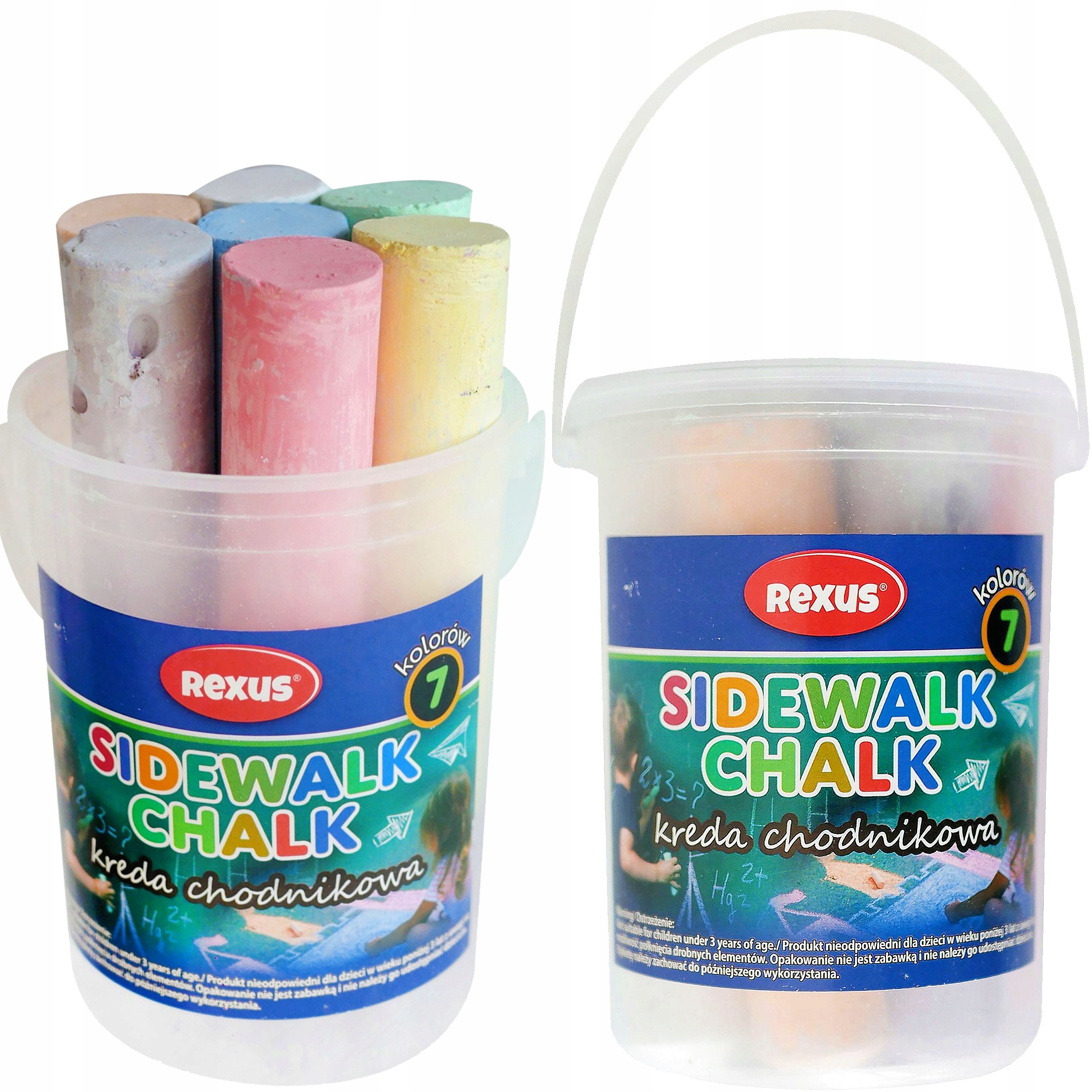 

Kreda Chodnikowa Kolorowa 7 sztuk Gruba 2,5 cm