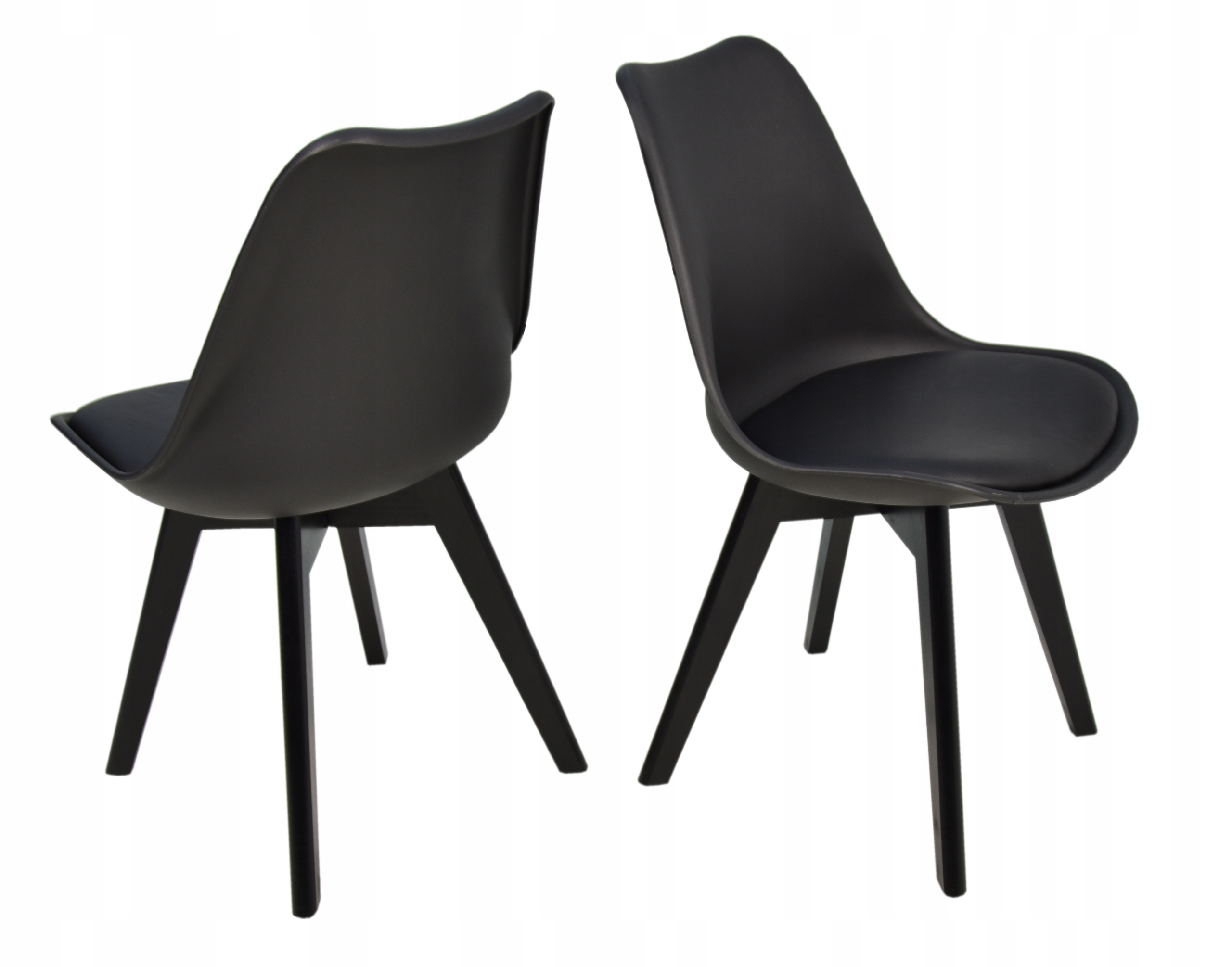 MODNY okrągły stół + 4 krzesła CZARNY kuchnia LOFT Kod producenta OL3+SL02