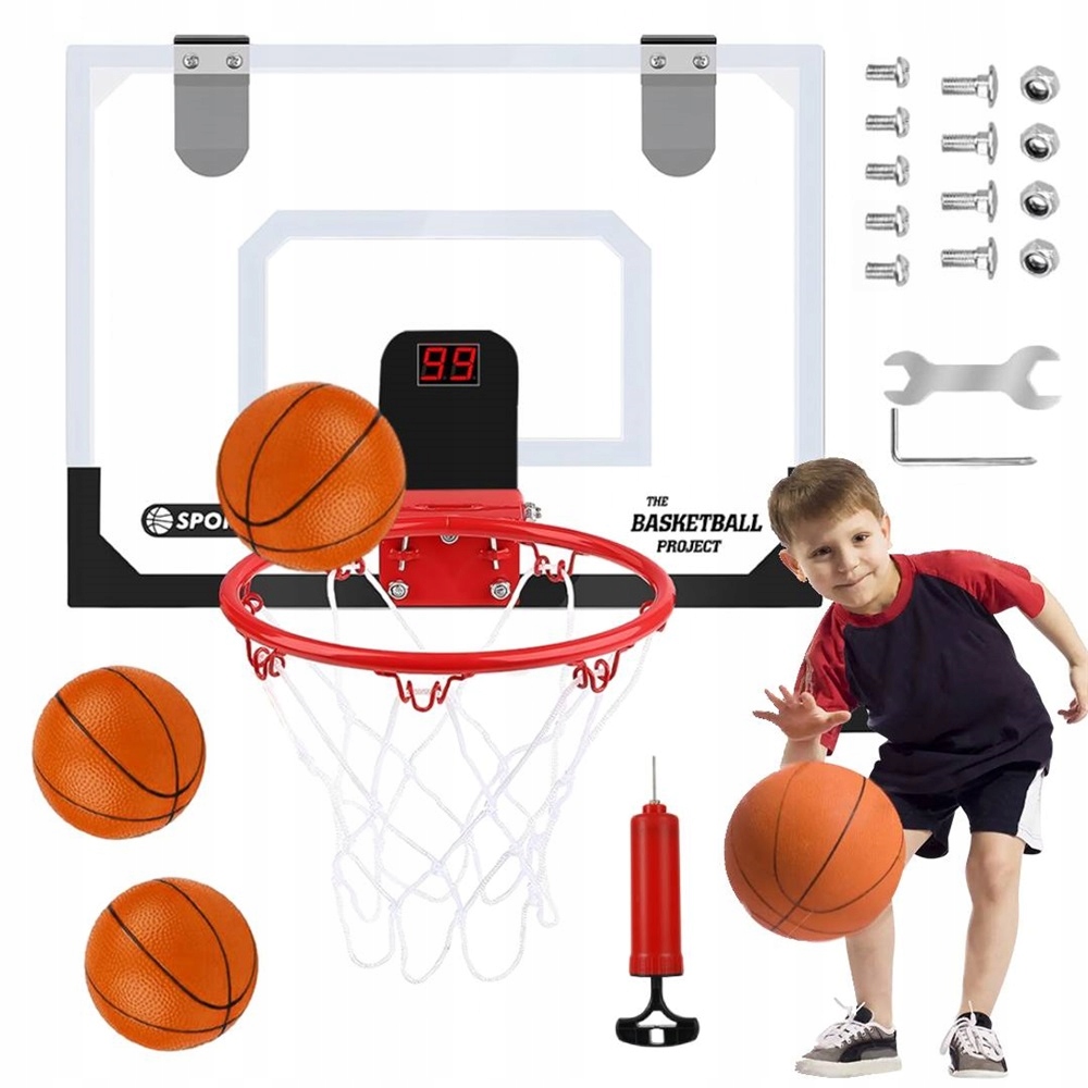 Tabule Na Basketbalový Koš Štít Elektronické Počítadlo 4 Basketbal