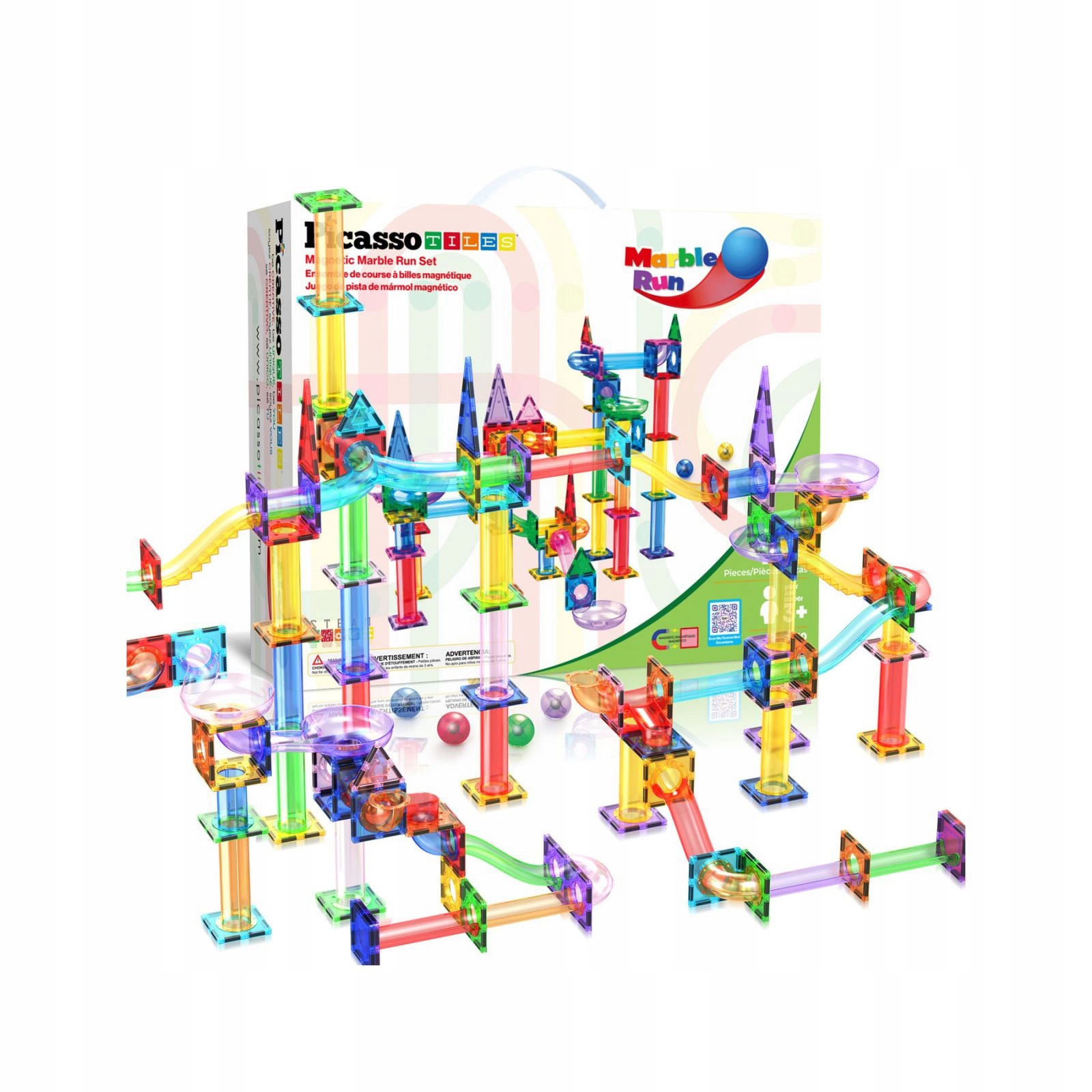 PICASSO TILES - MAGNETIC MARBLE RUN SET (150 PCS) (PTG150)