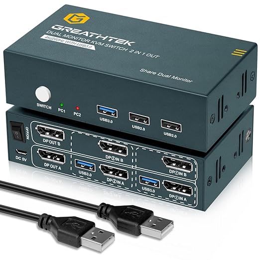 Przełącznik KVM USB HDMI Ultra HD 4K SWITCH GREATHTEK GHT-S7226P2
