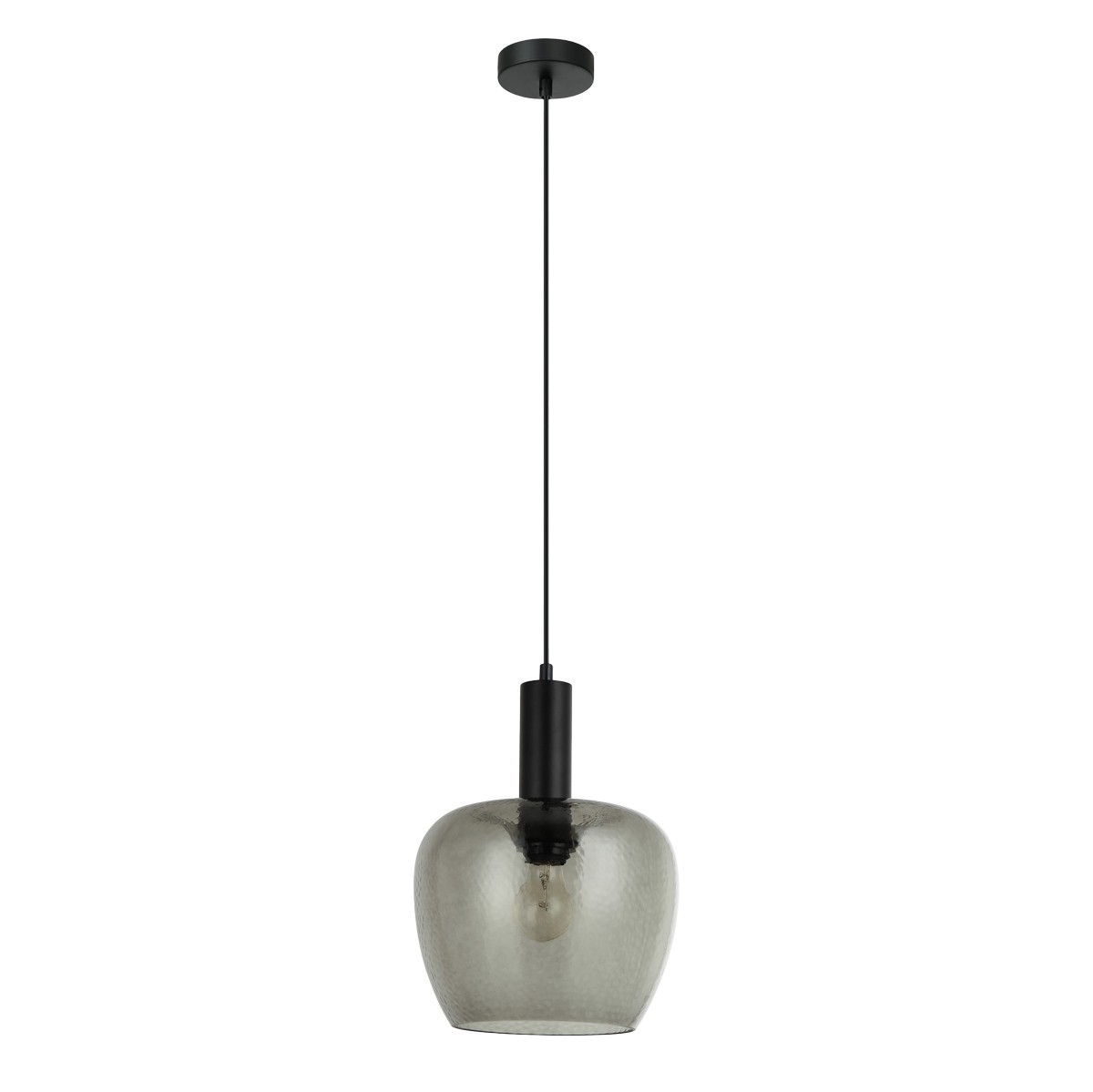 Aprica Moderní černá závěsná lampa Bublina E27 40W IP20