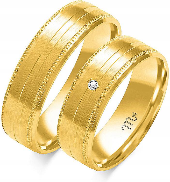 Zlaté snubní prsteny pro novomanžele svatba 585, 32 33 34, módní svatební kolekce