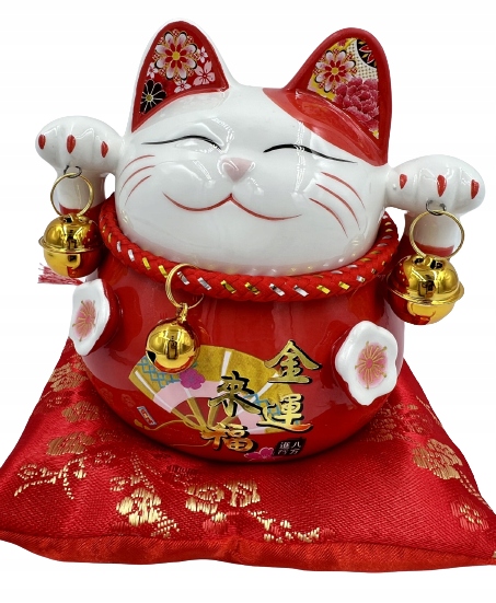 

Kotek szczęścia, Maneki Neko, skarbonka, ceramika