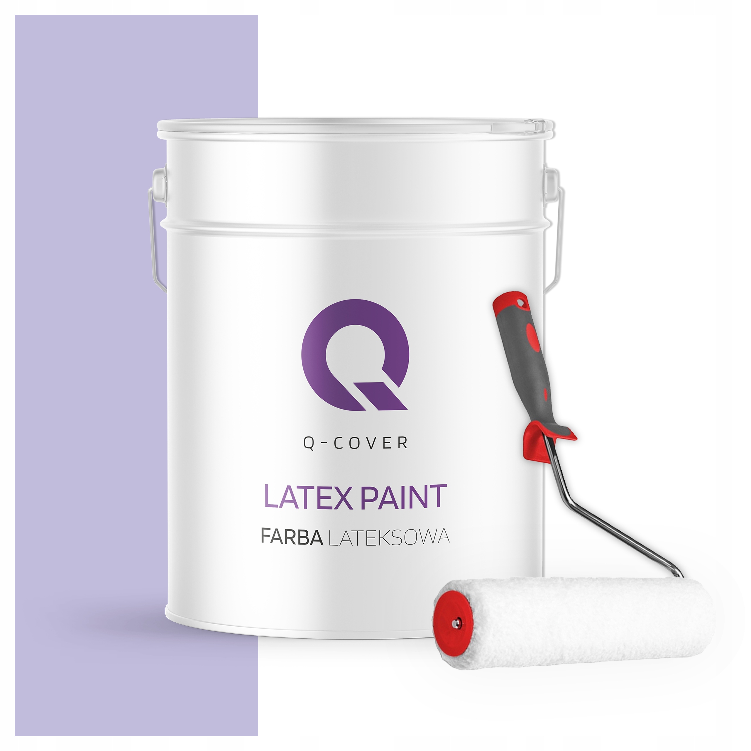 Latexová farba na steny stropov Hlboká matná 10L Fialová Jasná valček