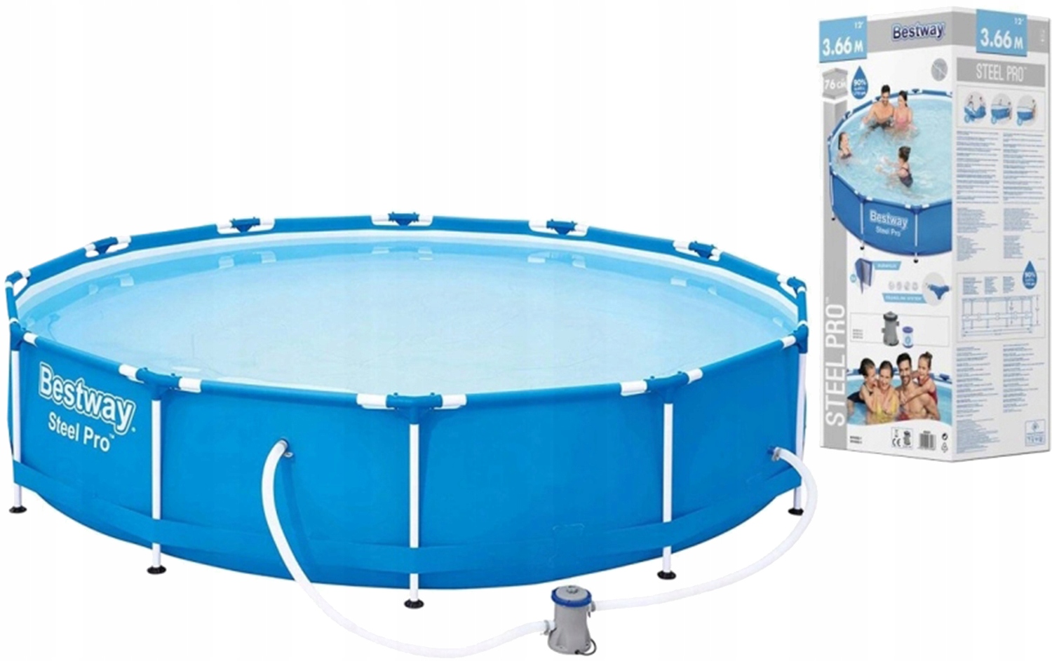 

Basen 7w1 ogrodowy stelażowy 366x76 Bestway 56681