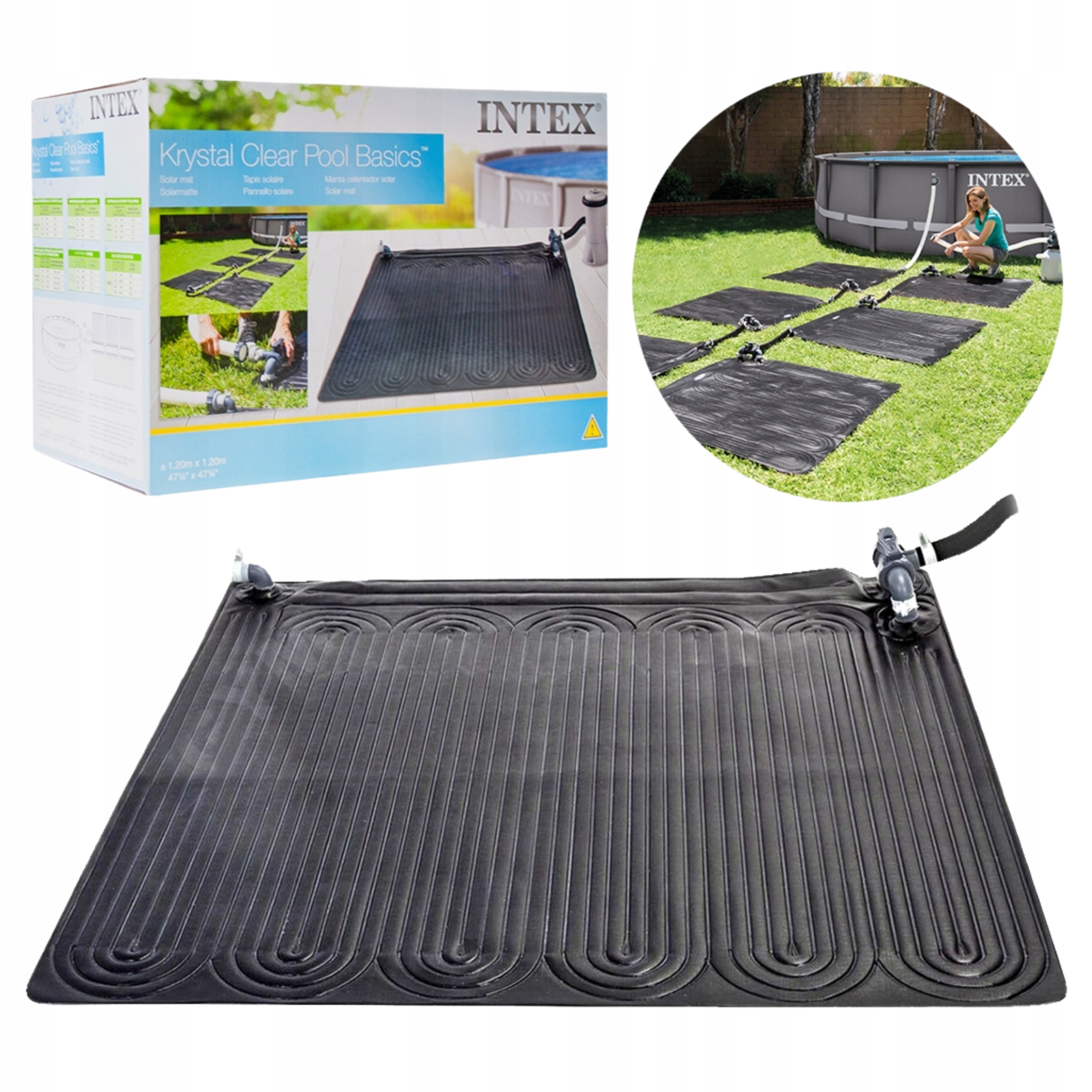 Mata Solarna Podgrzewająca Wodę Do Basenu 120x120 cm Panel Intex 28685