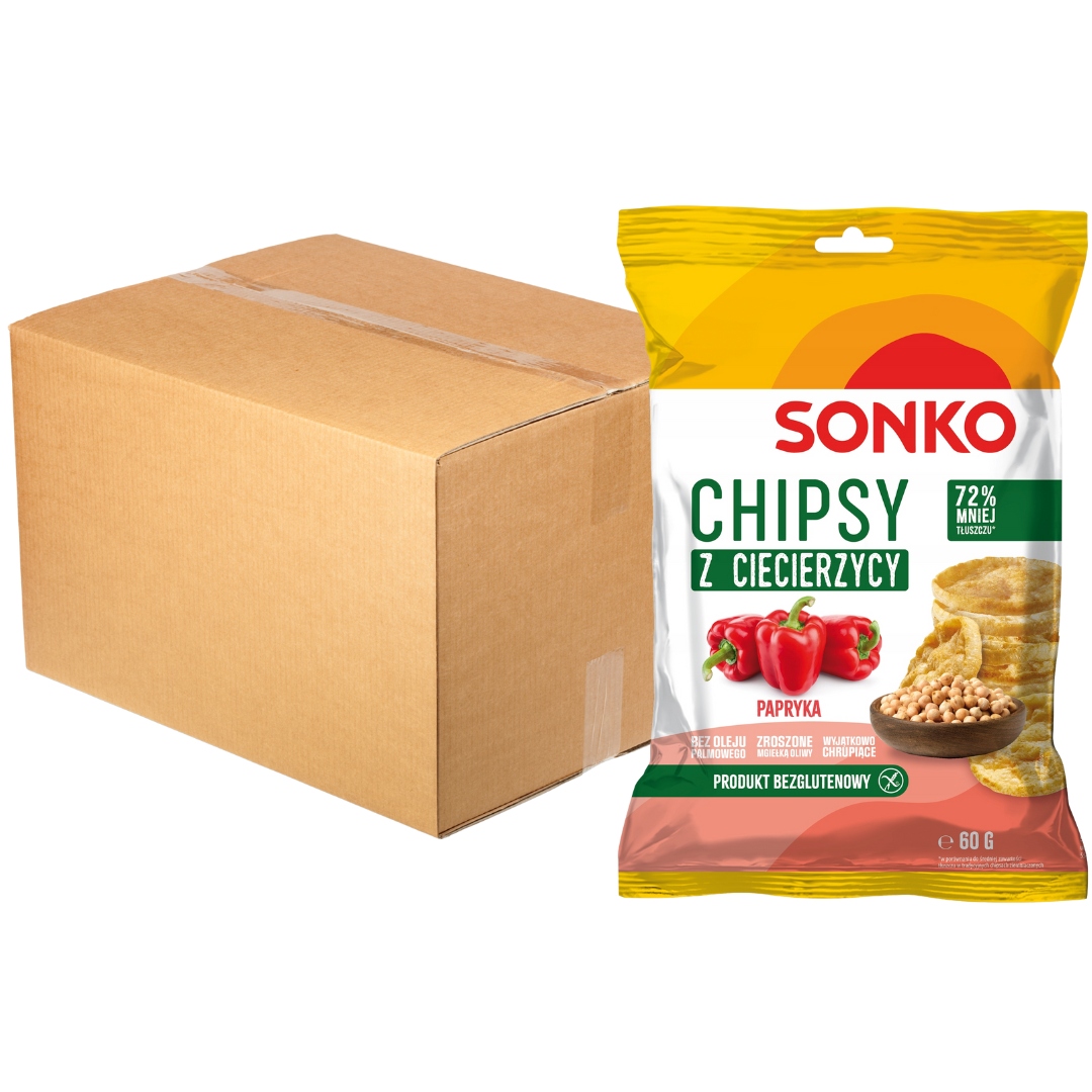 Levně Sonko Chipsy s paprikovou příchutí 60g x 20 kusů