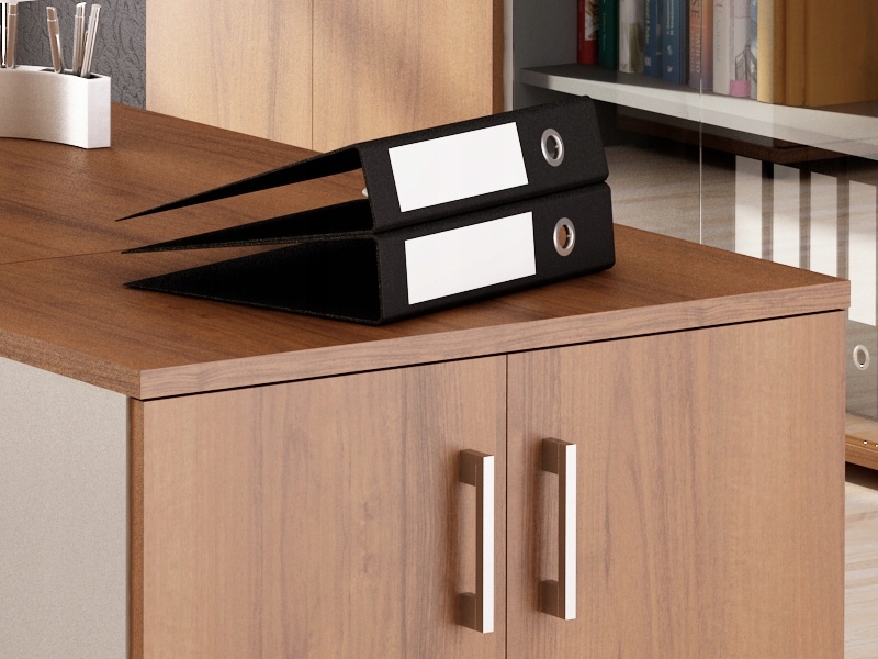 Regał na segregatory Orzech / Szary Meble do biura Wysokość mebla 79.6 cm