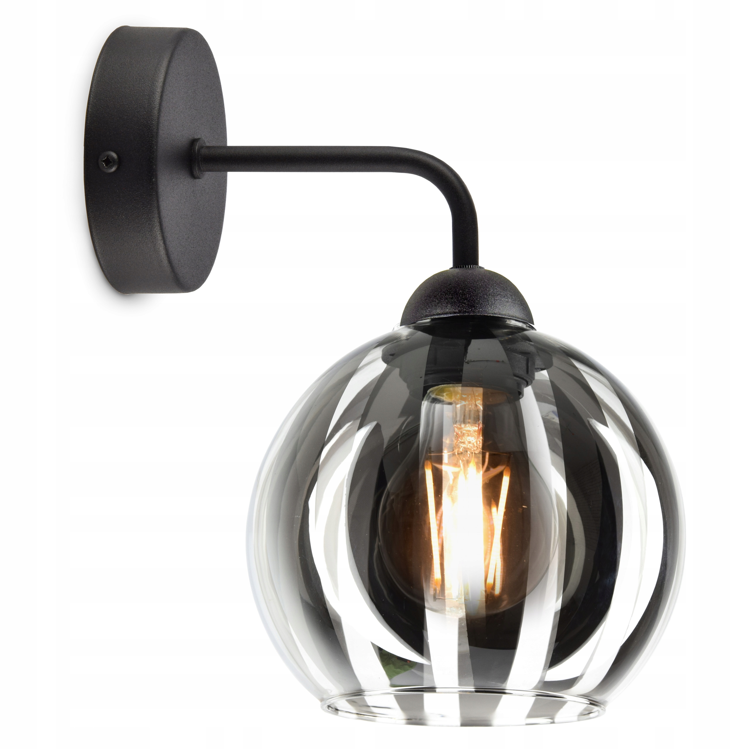 

Lampa Ścienna Kinkiet Szklana Kula E27 Led