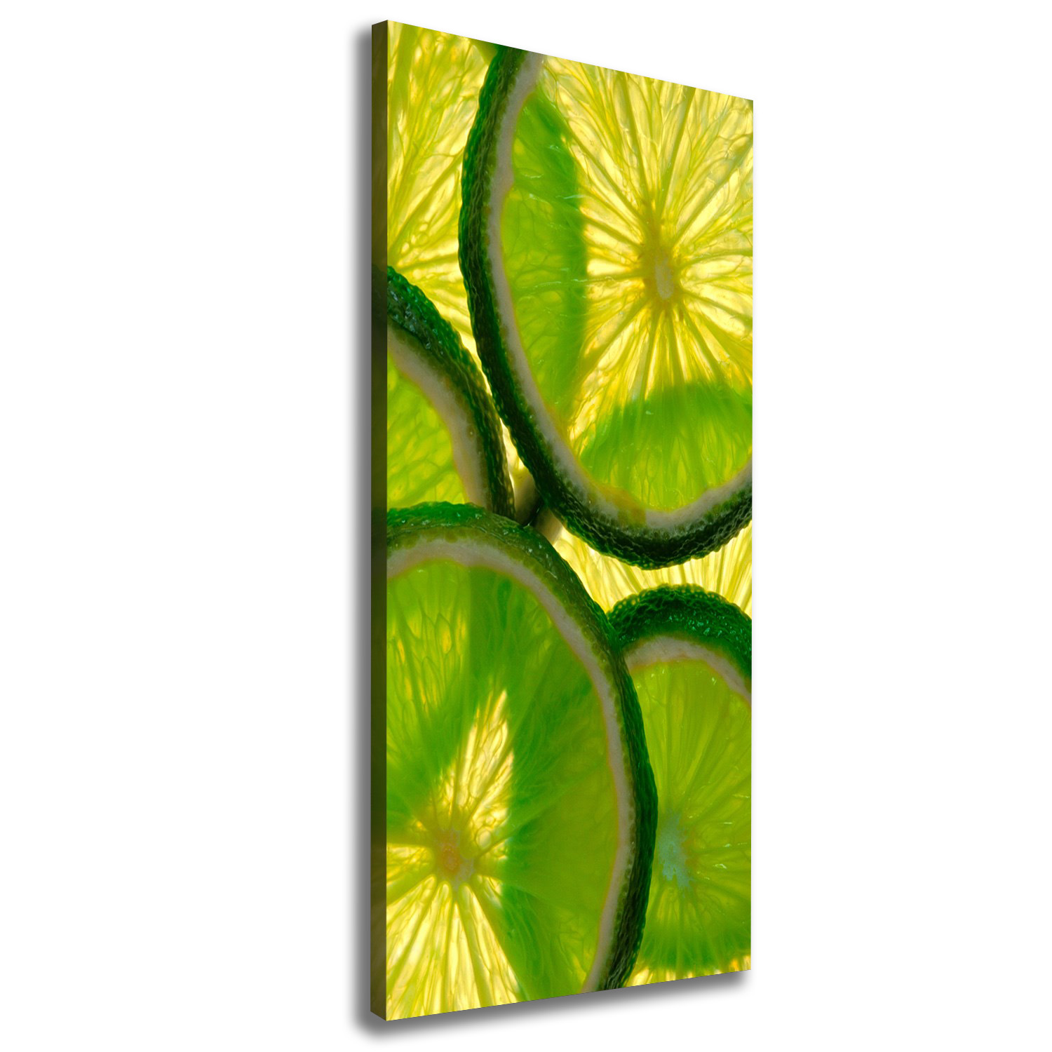 

Foto obraz na płótnie Plastry limonki 50x125 cm