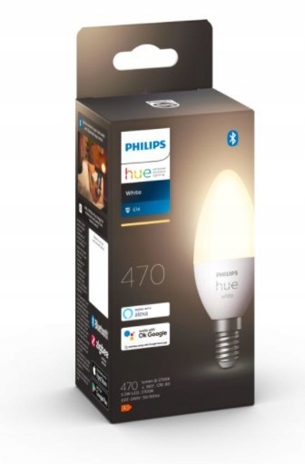 Żarówka Philips biała Hue E14 5,5 W 39x106 mm Świeczka Smart Marka Philips
