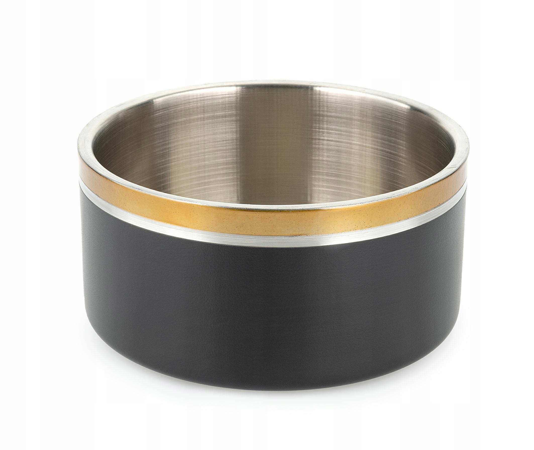 Levně Černá miska 1,4 l dvojité stěny, pes/kočka