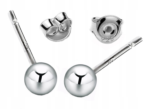 

Srebrne Kolczyki Kulki 5mm - ZB1