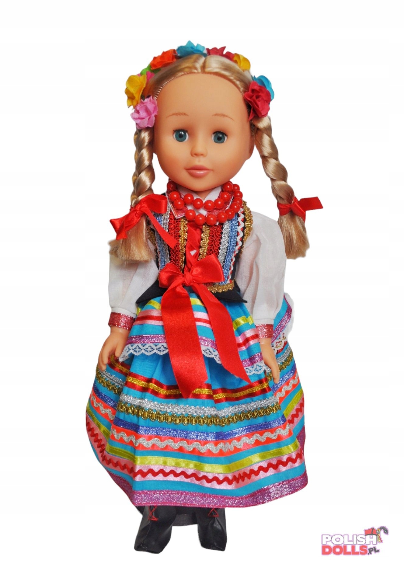 Panenka Lublinianka 45 cm modrá kurýr bonus