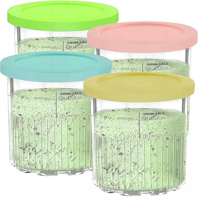 4X Nádoba S Víkem Na Zmrzlinovač Ninja Creami Deluxe NC501EU