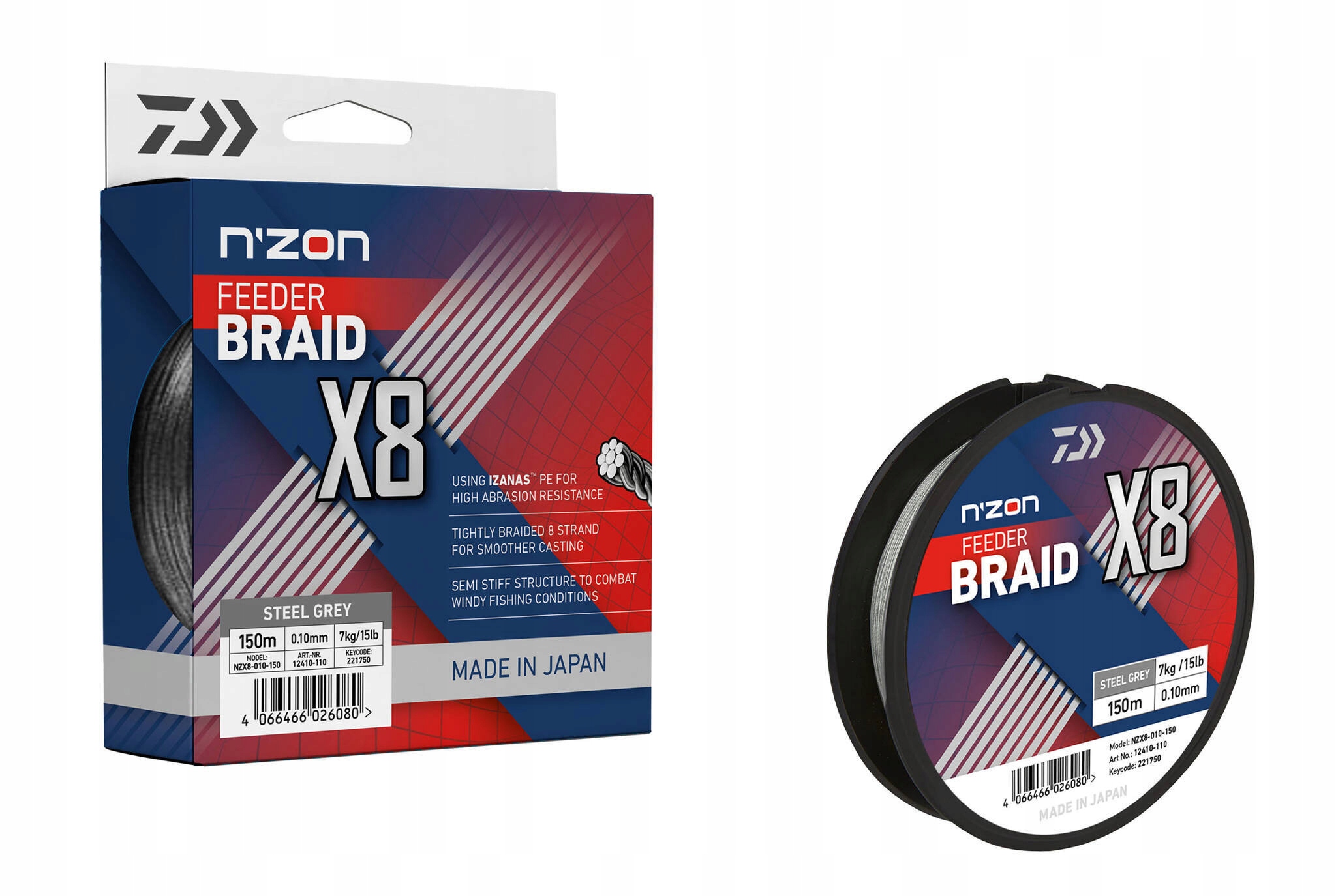 Plecionka Daiwa N'zon X8 Feeder Braid 0,10mm/150m