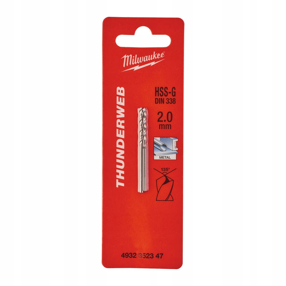

Milwaukee Wiertło do metalu Thunderweb Hss-g Ø2 mm