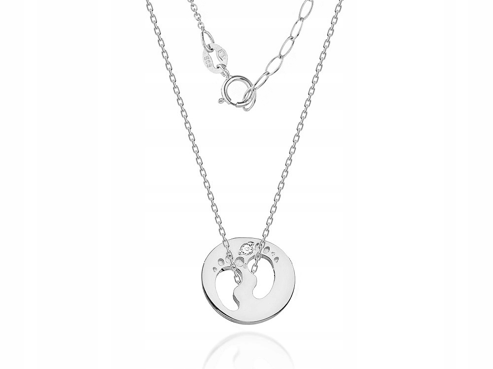 Zlatý Náhrdelník 585 Nohy S Brilianty 0,005 ct