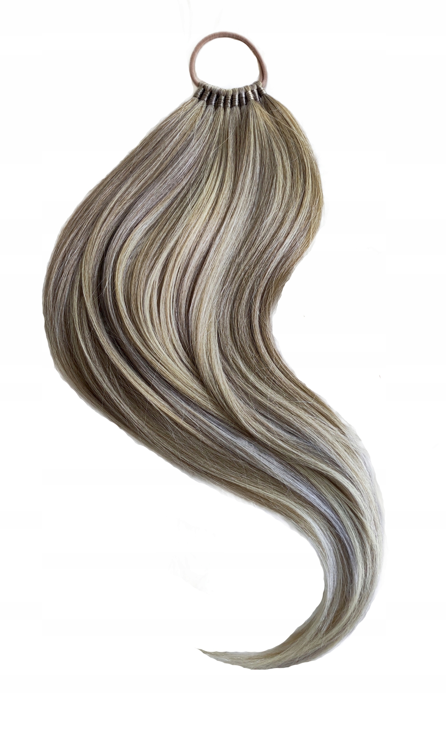 Kucyk Doczepiany Na Gumce, Treska, blond mix, Błyskotliwa Blondynka, 40cm