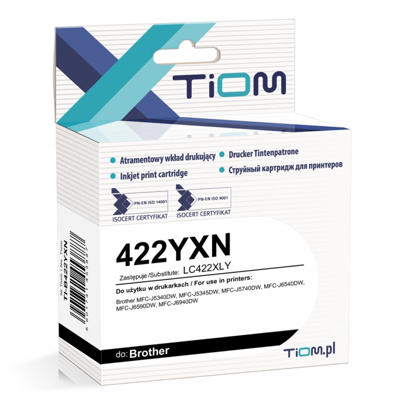 Tusz Tiom do Brother 422YXN LC422XLY 1500 str. 19ml yellow
