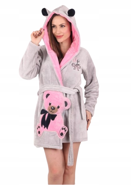 Vtipný Župan Obrovský Sladký Medvídek Kapuce S Ušima Teplý Župan L