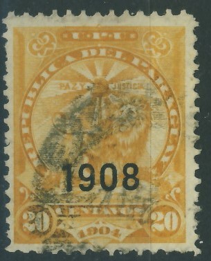 Paraguay 20 cts. - Godło , Herb 1904 / 1908