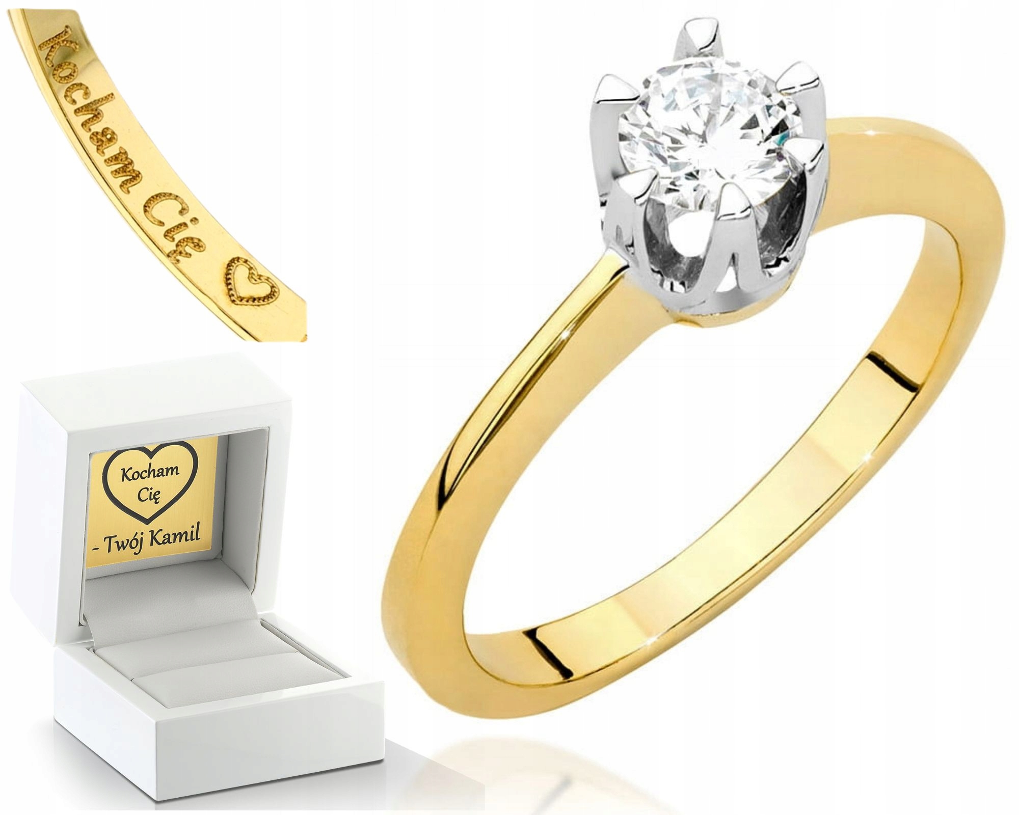 Zlatý Prstýnek S Briliantem 585 Gravírování Bonus
