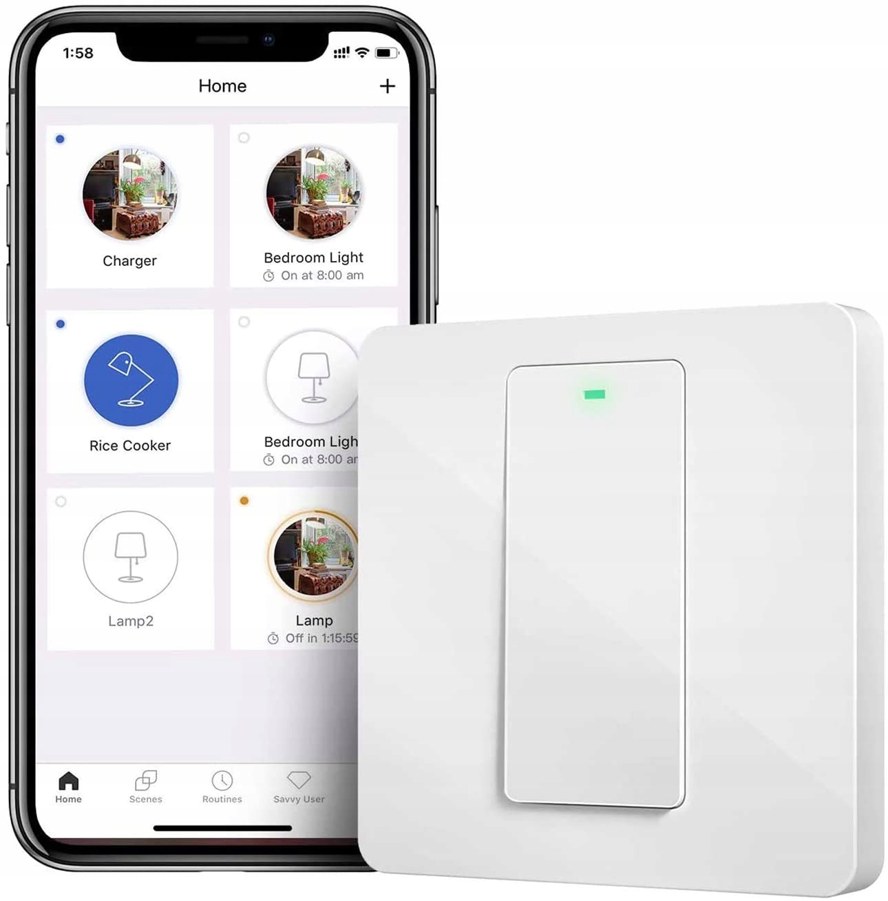 

Meross Smart Wi-Fi Włącznik Światła MSS550 HomeKit