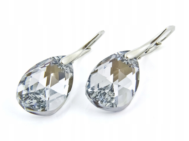 

Srebrne Kolczyki z Kryształami Swarovski Migdał 22