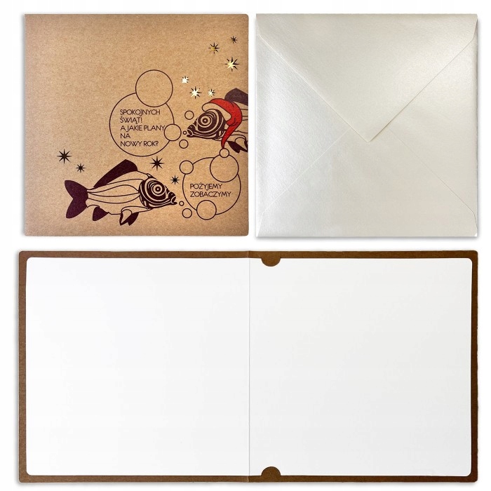 

Kartka Świąteczna Bożonarodzeniowa Karta karpie