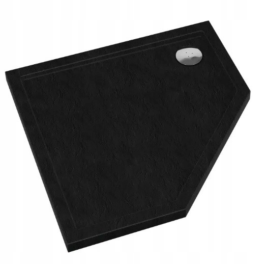 Brodzik pięciokątny Sharper Black Stone 80x80 Schedline czarny