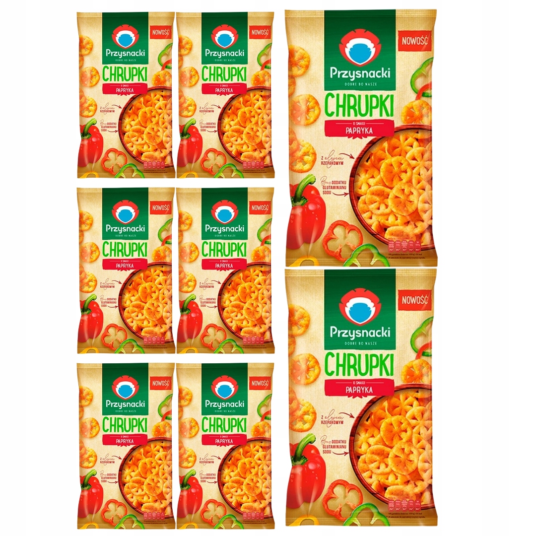 Levně Przysnacki brambůrky s paprikovou příchutí 120 g x 8 kusů