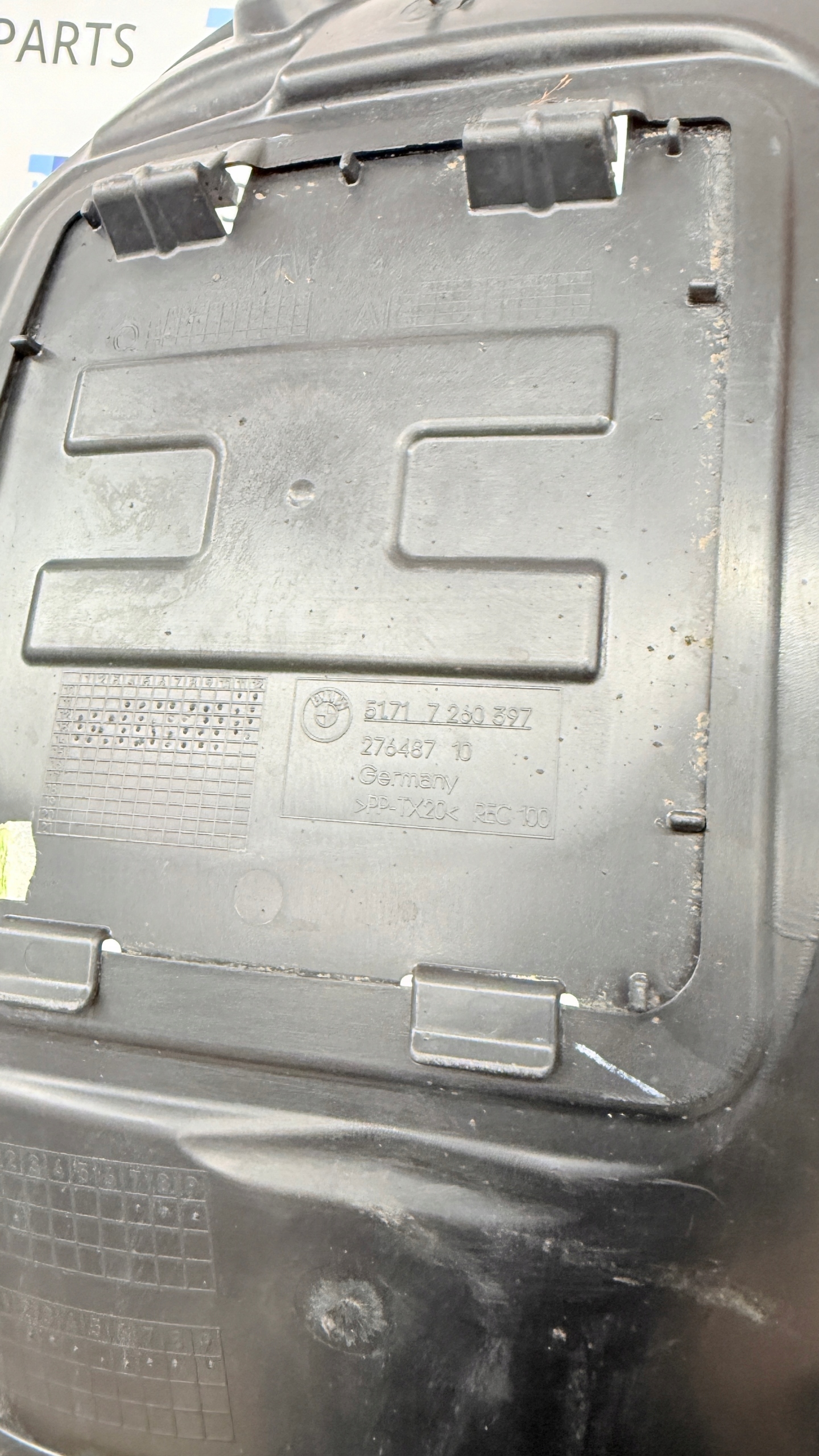 BMW F30 F31 mudguard left front front 7260725 7260397