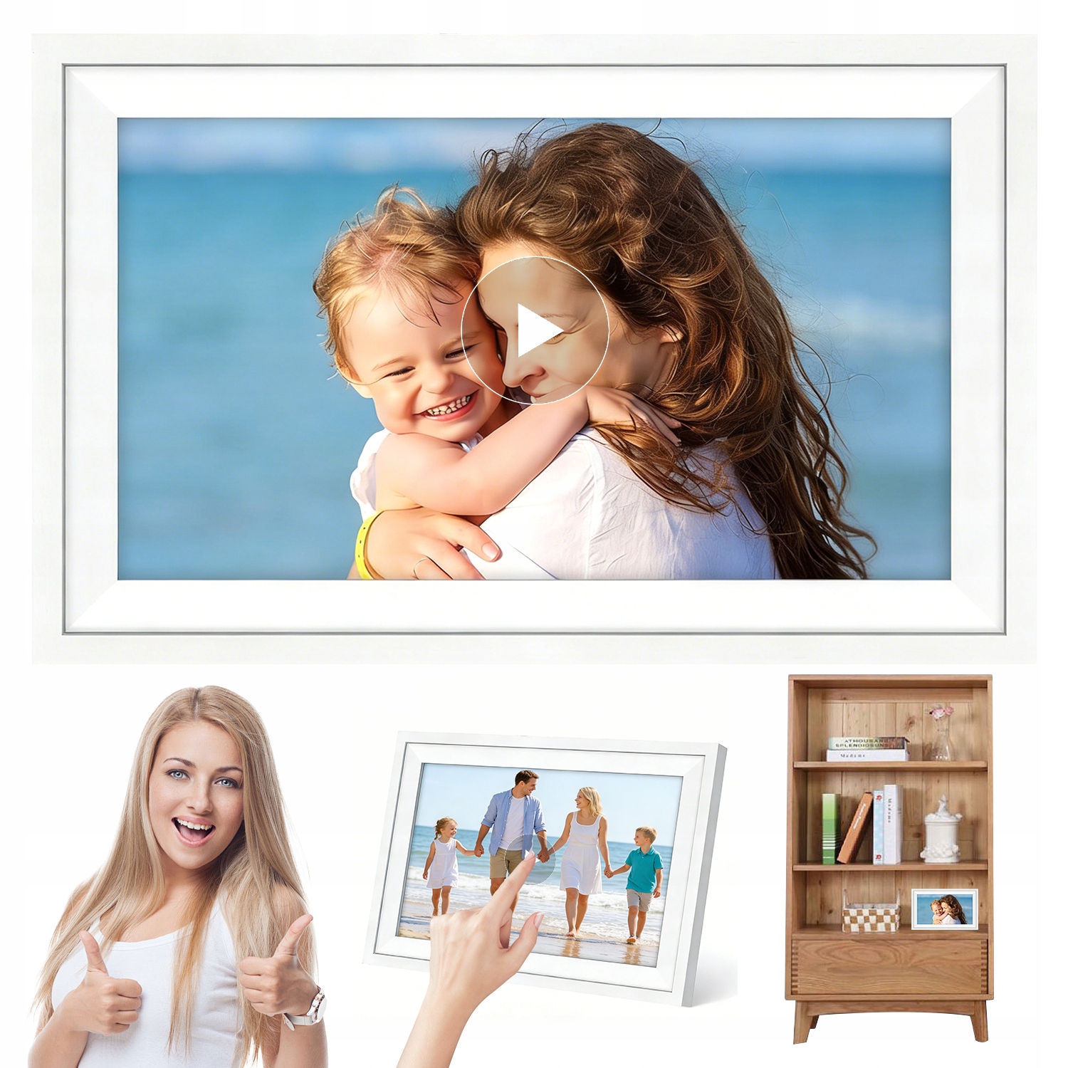 Digitální Rámeček Na Fotografie Wi-fi 15,6" Multifunkční Panel Vysoká Kvalita