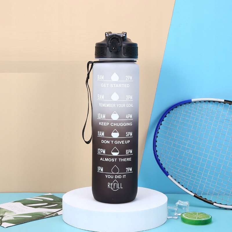 BUTELKA NA WODĘ MOTYWACYJNA BIDON 1L Z MIARKĄ NA SIŁOWNIĘ DO SZKOŁY SPORT Kod producenta BIDON SPORTOWY BUTELKA MOTYWACYJNA Sz/Cz 1L