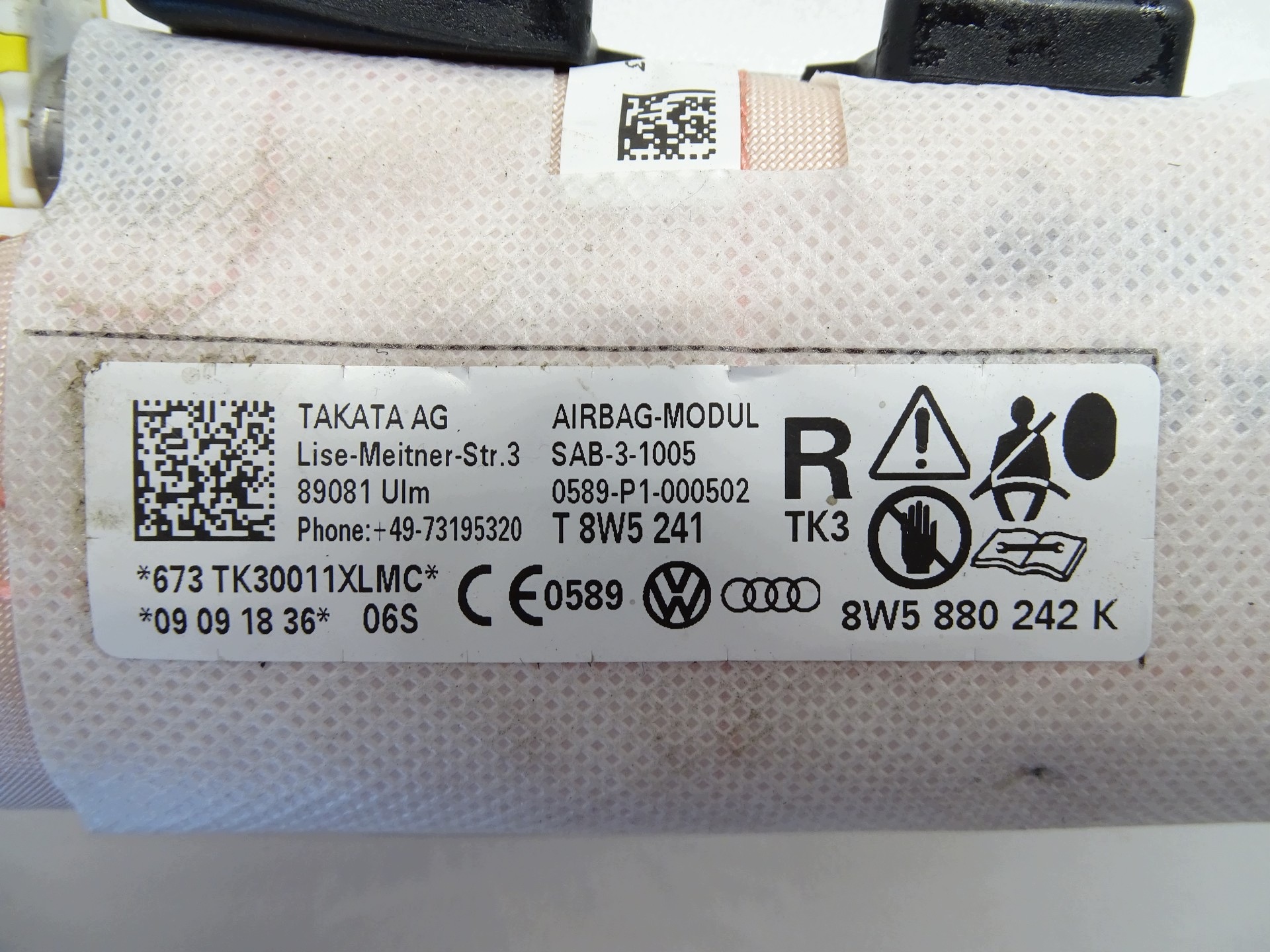 airbag airbag side right AUDI A4 B9 8W5880242K