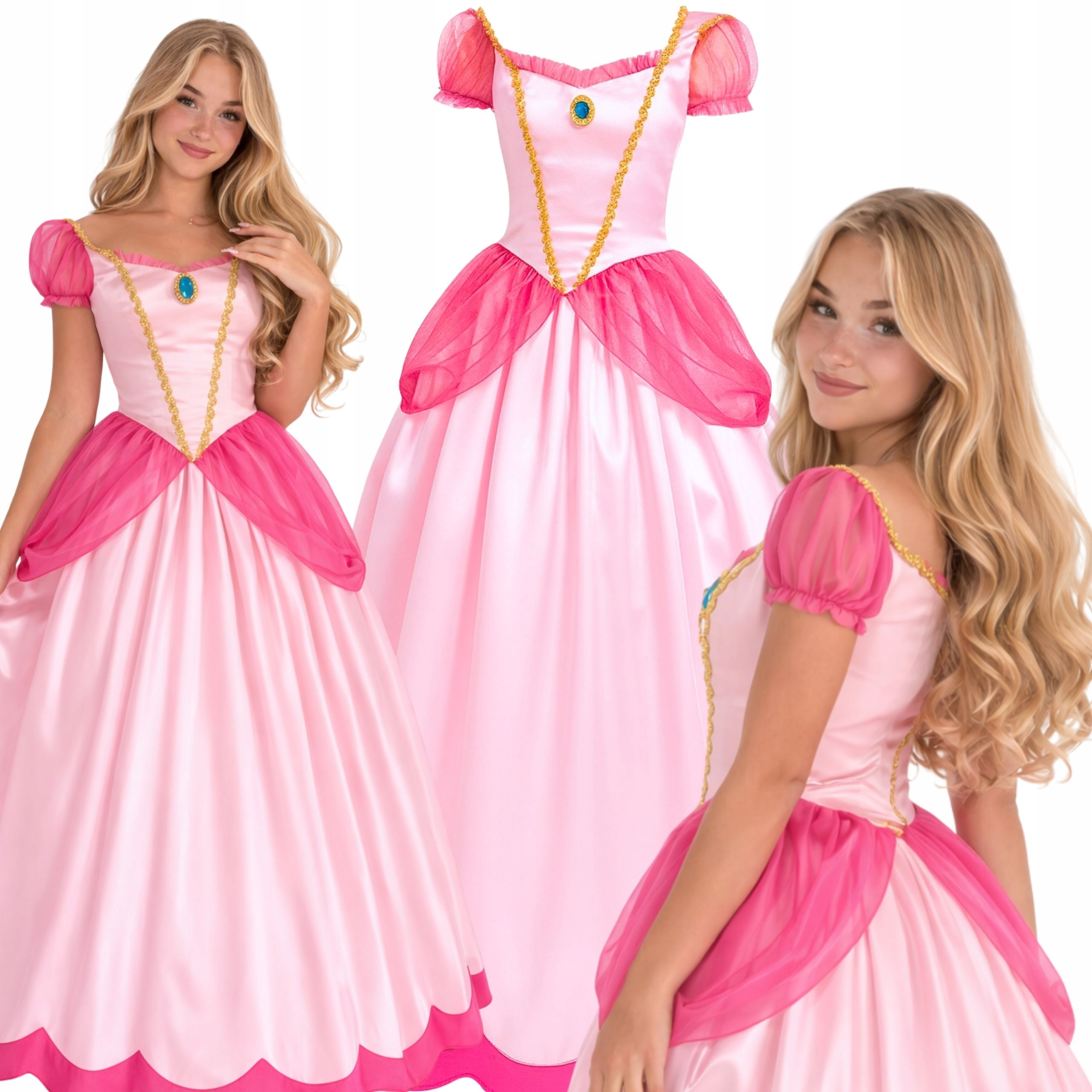 Kostým Aurory Princezna Aurora Spící Královna Cosplay Bal L XL 182 188 CM