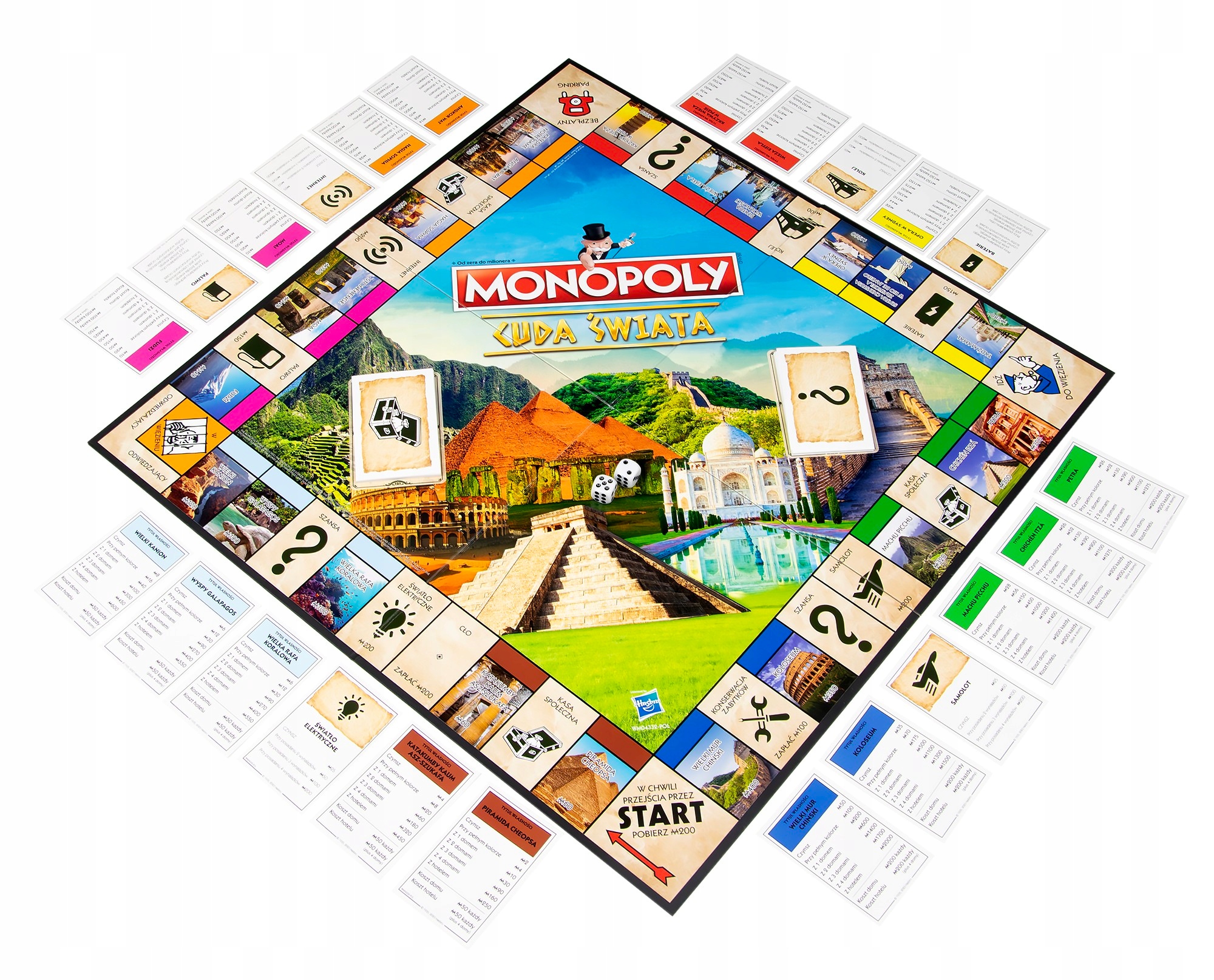 MONOPOLY CUDA ŚWIATA STRATEGICZNA GRA PLANSZOWA PODRÓŻE PO ŚWIECIE EAN (GTIN) 5036905054461