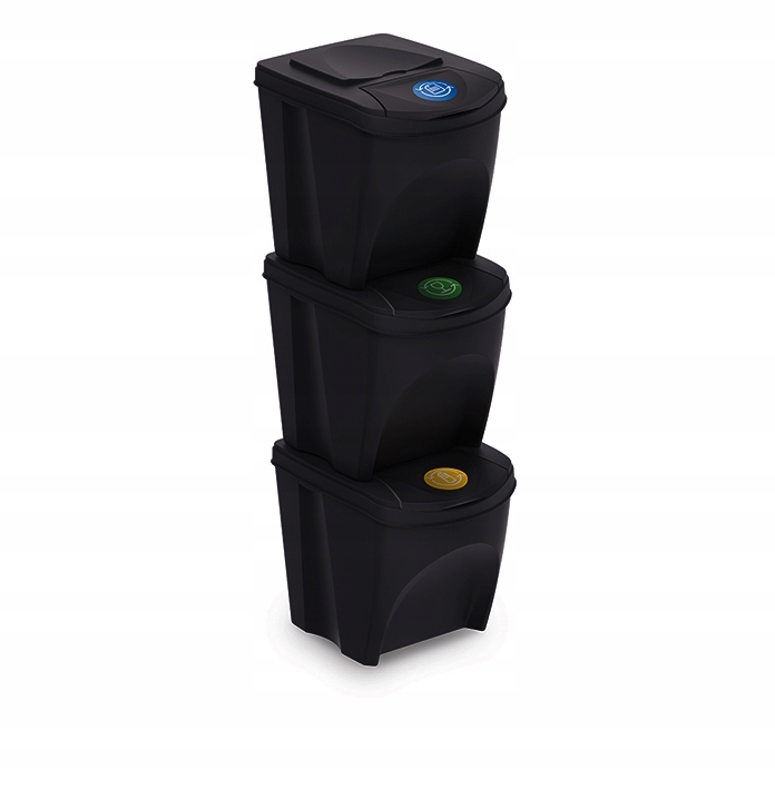 Zestaw 3x25L kosz do segregacji śmieci i odpadów