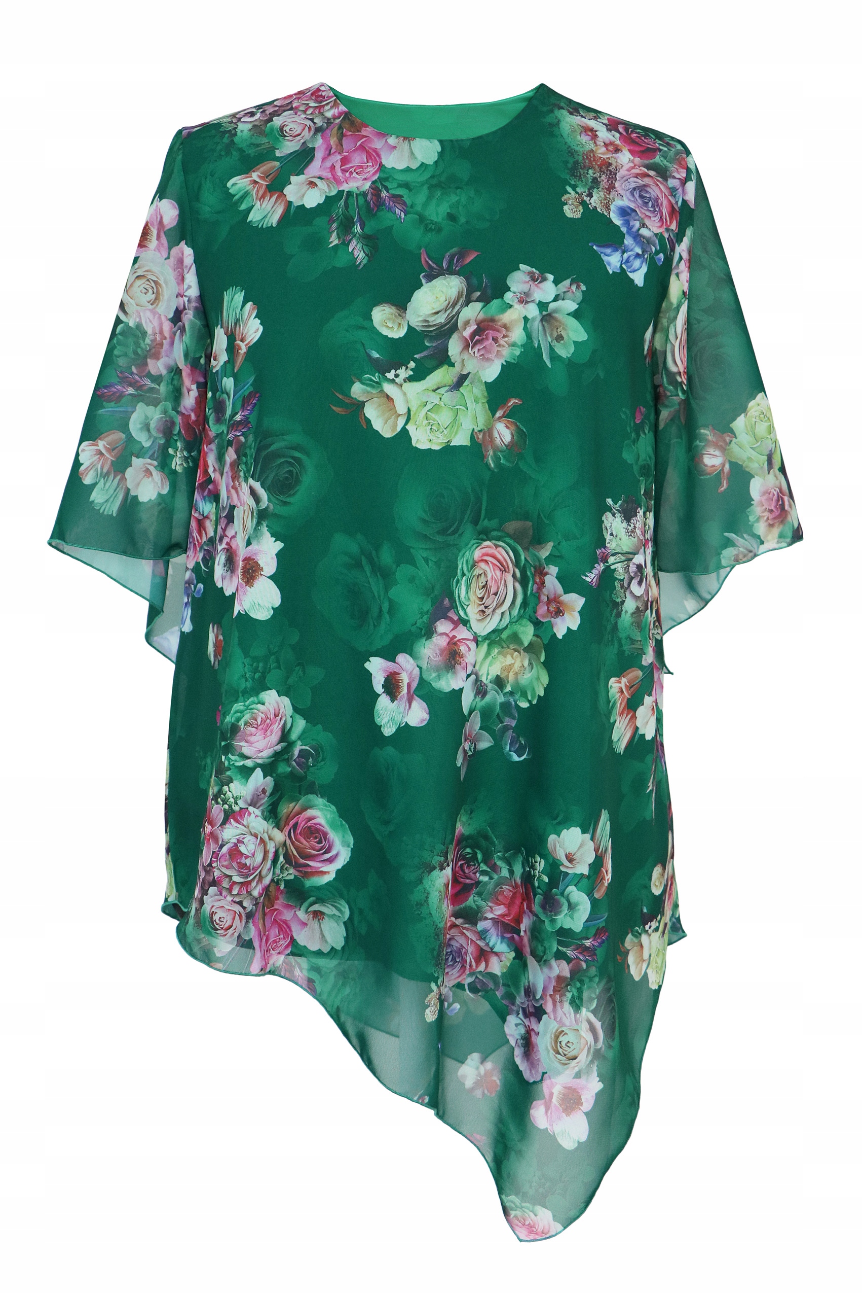 

bluzka Tunika elegancka wesele róże XL 46 48