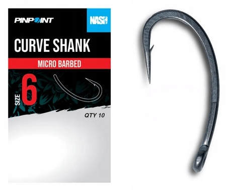 Haczyki karpiowe Nash Curve Shank 2 zadziorowe 10szt