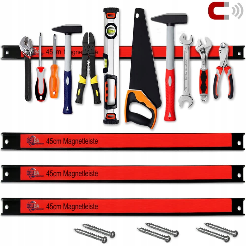3 x Listwa Magnetyczna Uchwyt Na Narzędzia 45cm