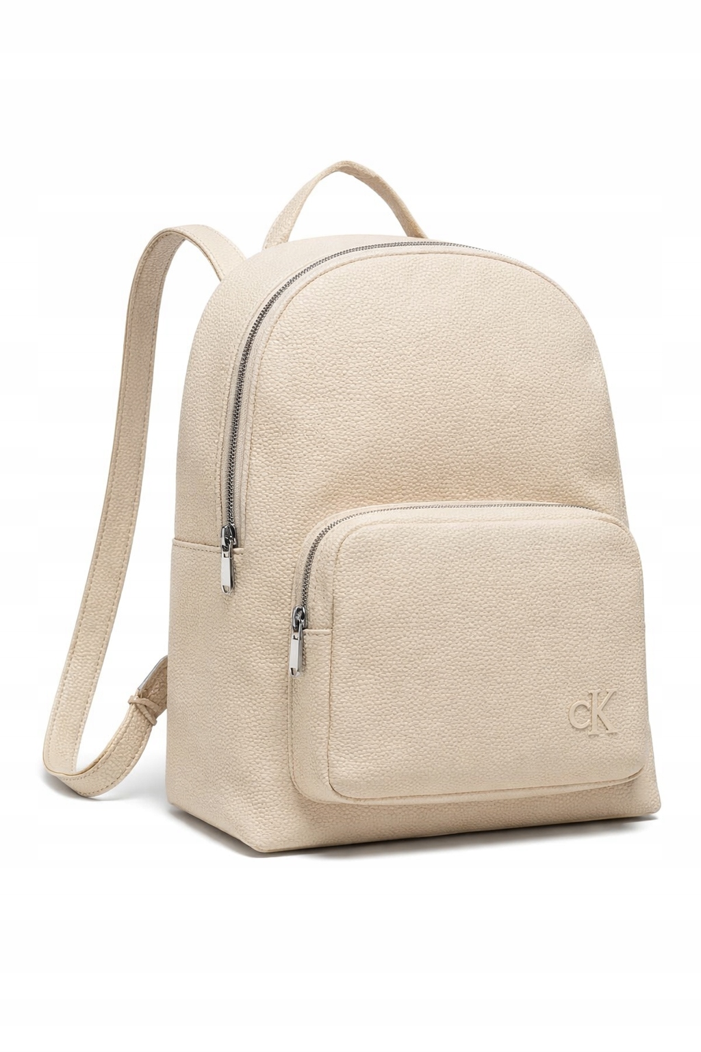 Calvin Klein Elegantní Béžový Batoh S Kapsou A Logem 25 x 39 x 14 I4C