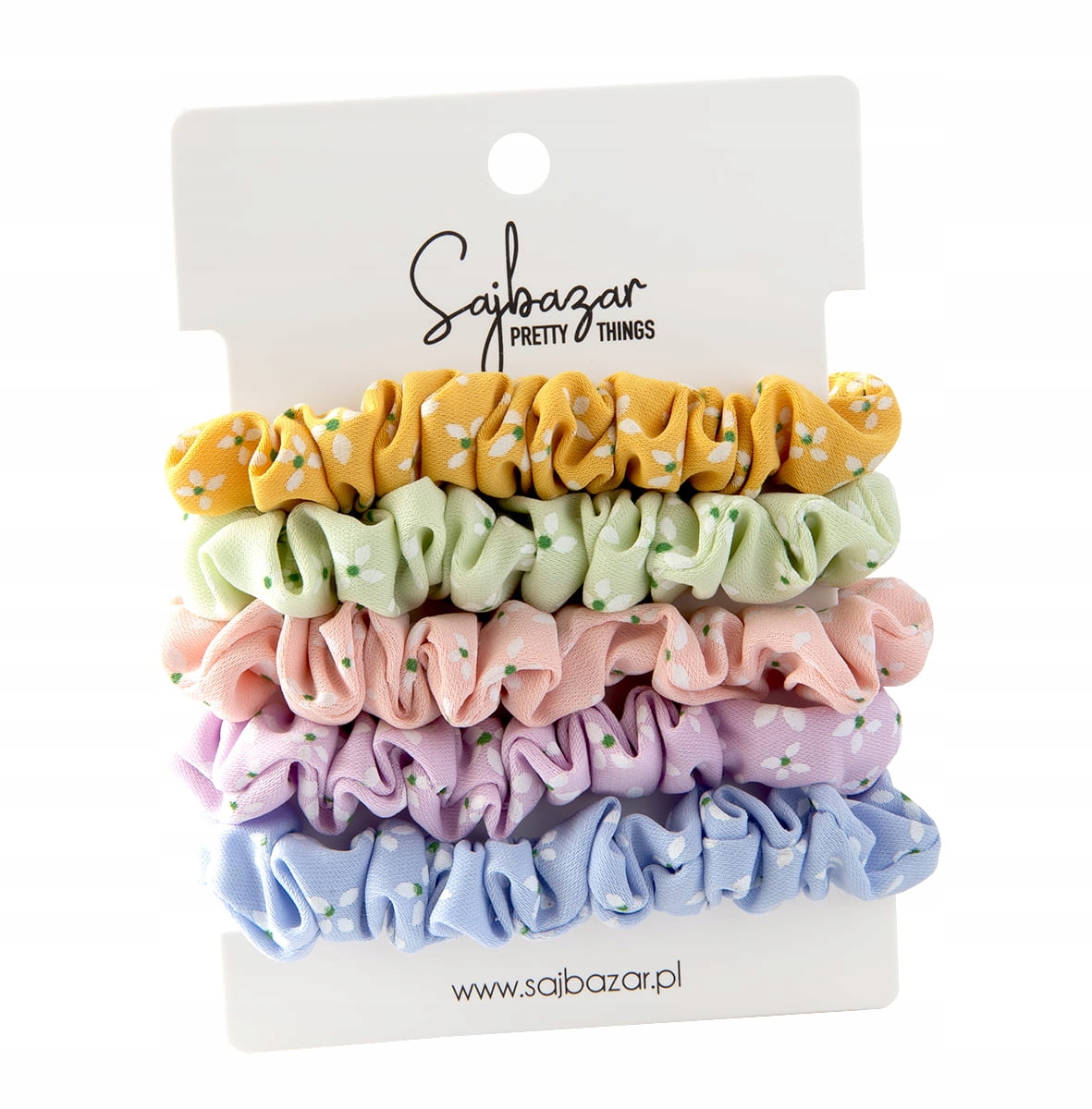 

Gumka scrunchies do włosów frotka kwiatuszki 5 szt