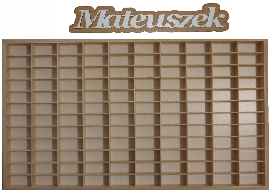 

Półka na resoraki 120 szt surowa Imię/ Logo