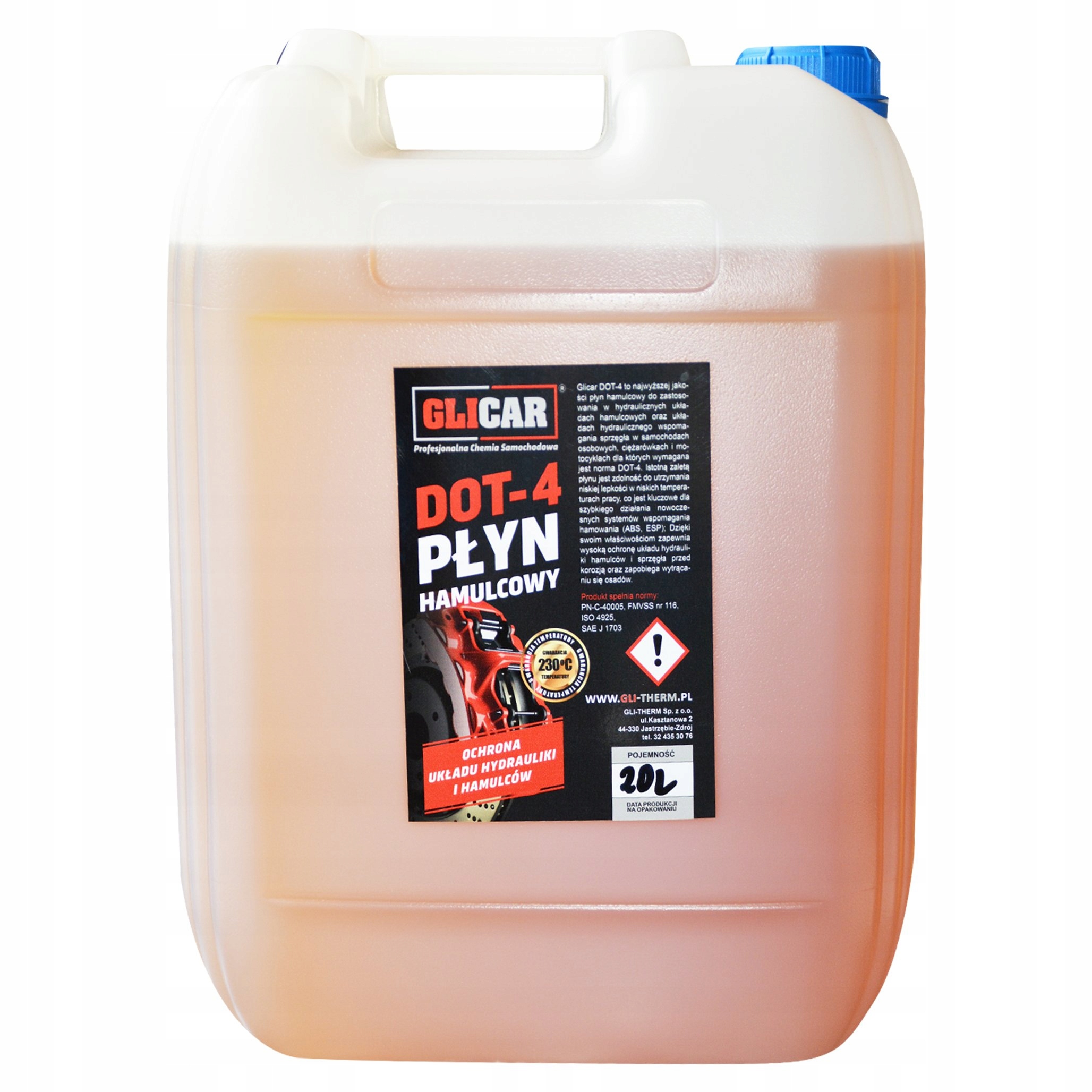 PLYN HAMULCOWY GLICAR DOT 4 20 L