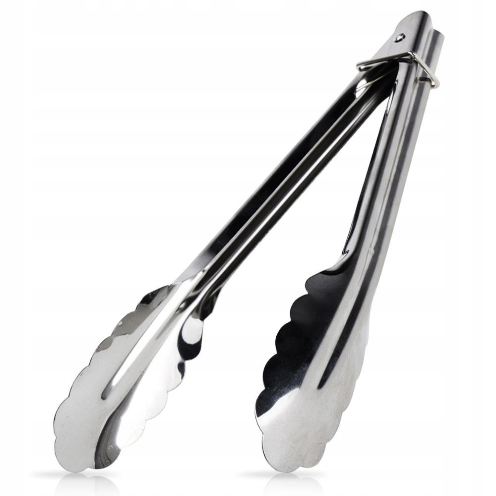 Szczypce STALOWE kuchenne grillowe do nakładania serwowania grilla 31 cm Stan opakowania oryginalne