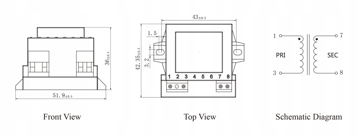 TE3515-3.5VA-230V/18V Transformator EAN (GTIN) 7730356044757